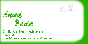 anna mede business card